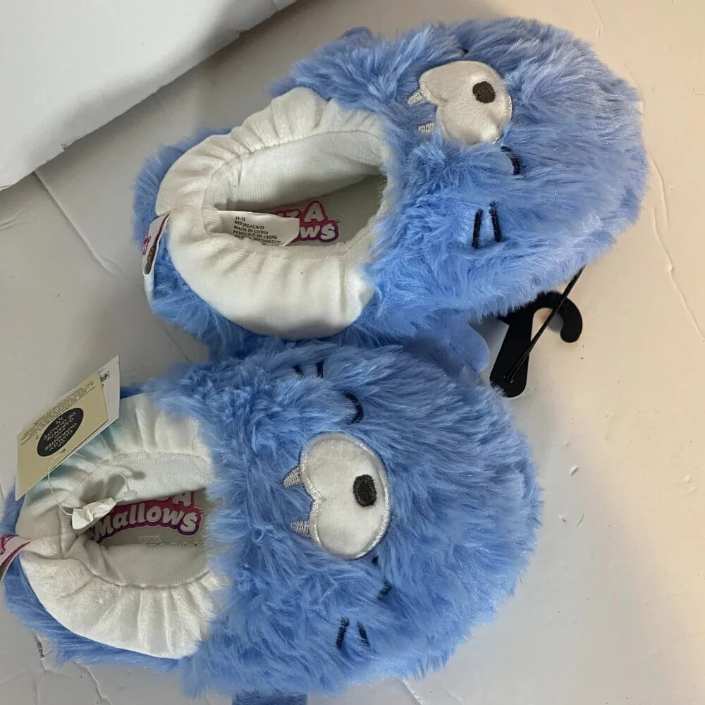 Squishmallows FuzzAMallows Collection Kids Plush Slippers Size 11–12